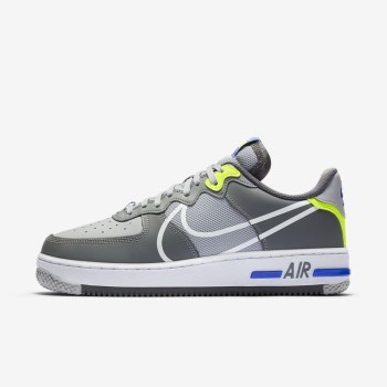 Nike Air Force 1 React - Férfi Utcai Cipő - Szürke/Szürke/Sötét Szürke/Fehér